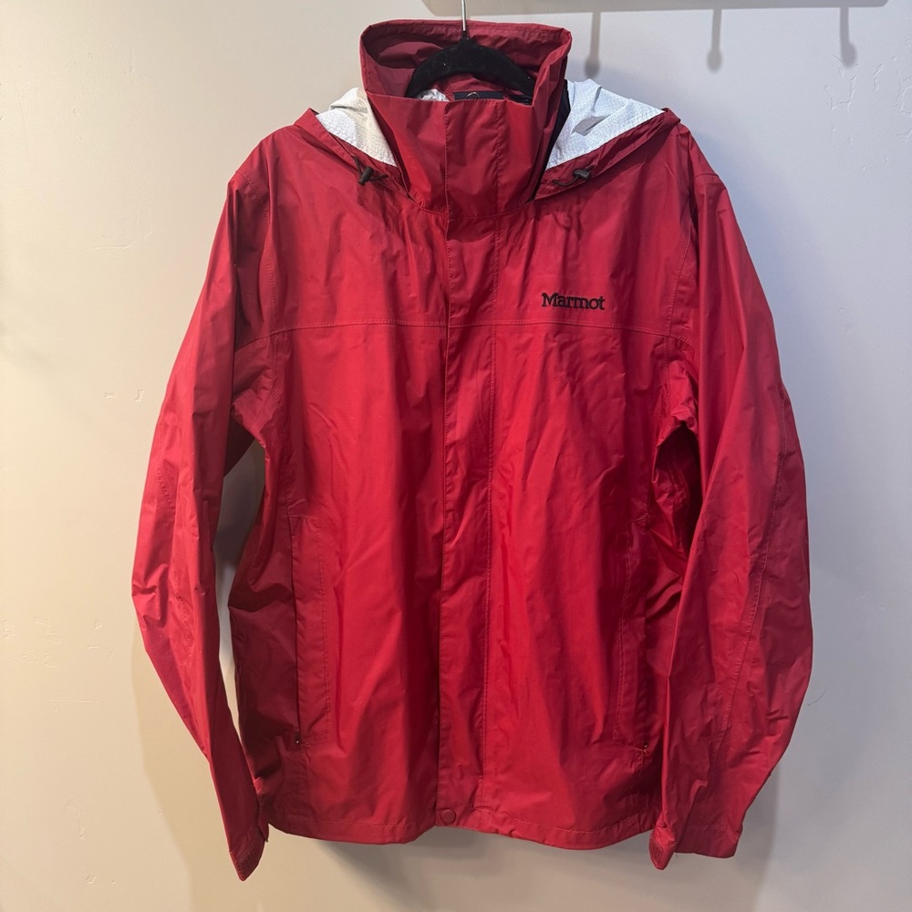 Marmot Men’s PreCip Eco Hooded Rain Jacket Large